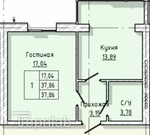 1-комнатная квартира: Нальчик, улица Тарчокова, 56 (37.8 м) - Фото 0