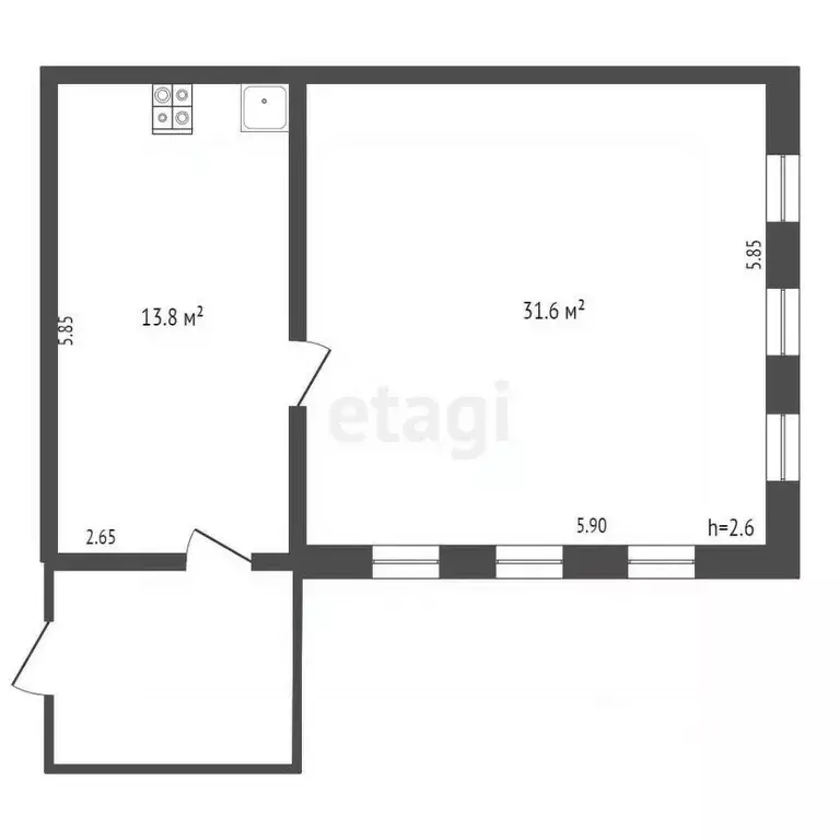 Дом в Башкортостан, Бирск ул. Корочкина (45 м) - Фото 2