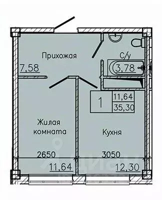1-к кв. Ставропольский край, Пятигорск ул. Ермолова, 28А (36.49 м) - Фото 1