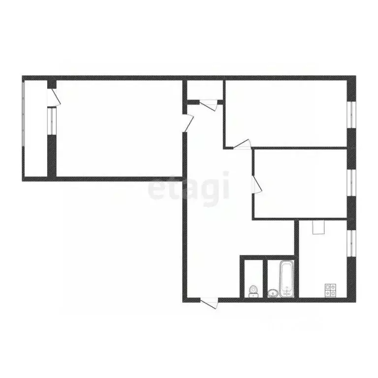 3-к кв. Костромская область, Кострома пл. Мира, 2 (70.8 м) - Фото 2
