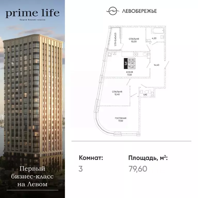 3-к кв. Ростовская область, Ростов-на-Дону Левобережье жилой комплекс ... - Фото 0