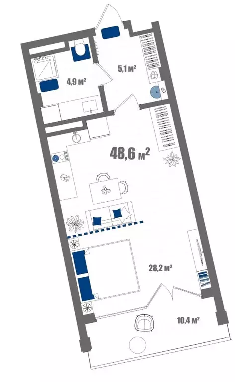 1-к кв. Крым, Судак ул. Набережная, 75 (48.6 м) - Фото 1