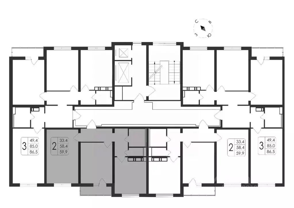 2-к кв. Воронежская область, Воронеж ул. Шишкова, 140Б/21 (59.9 м) - Фото 1