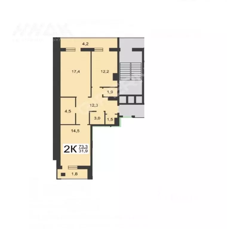 2-к кв. Нижегородская область, Нижний Новгород ул. Сергея Акимова, 25А ... - Фото 1
