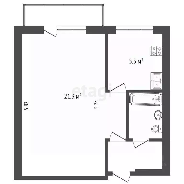 1-к кв. Москва Крутицкая наб., 21 (32.0 м) - Фото 1