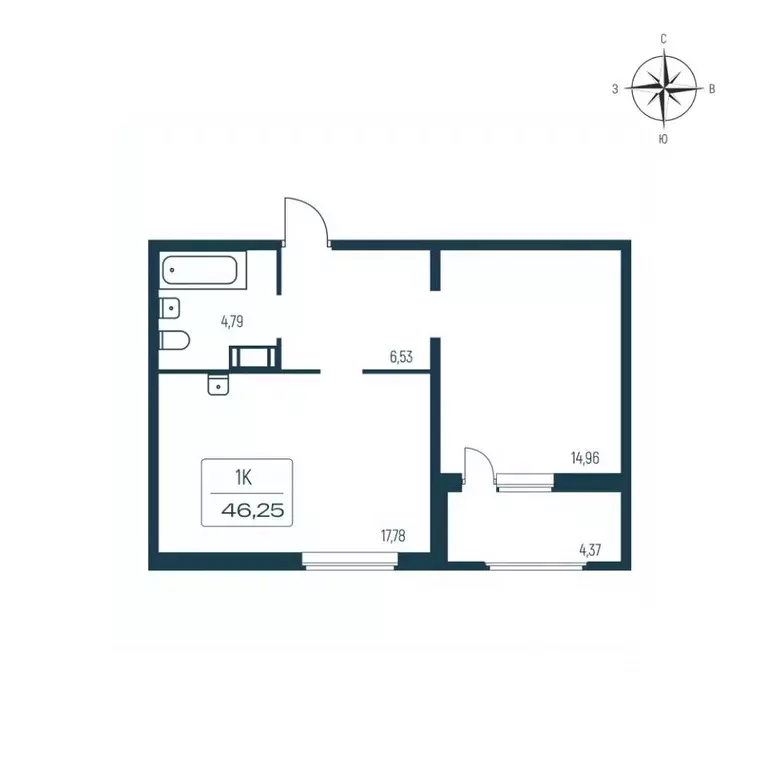 1-к кв. Ленинградская область, Всеволожский район, Заневское городское ... - Фото 1
