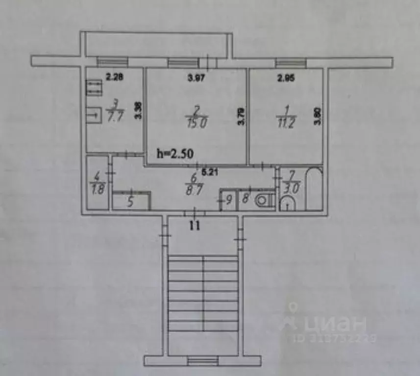 2-к кв. Калужская область, Боровский район, Асеньевское с/пос, д. ... - Фото 2