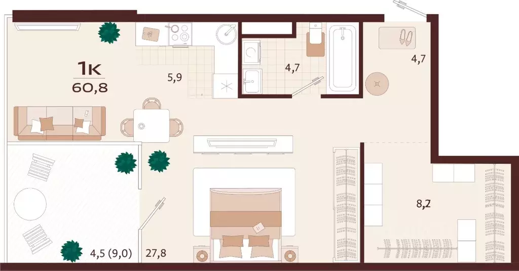 1-к кв. Крым, Ялта ул. Спендиарова, 5 (60.8 м) - Фото 1