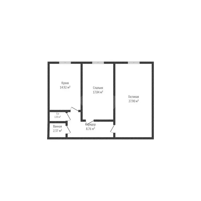 2-комнатная квартира: Каспийск, проспект М. Омарова, 20 (75 м) - Фото 1