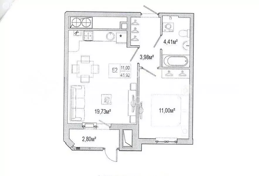 1-комнатная квартира: Рязань, улица Земнухова, 3 (39.12 м) - Фото 0