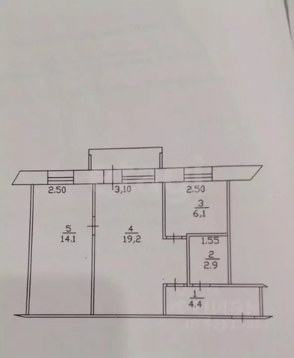 2-к кв. Башкортостан, Ишимбай ул. Губкина, 10 (46.7 м) - Фото 2