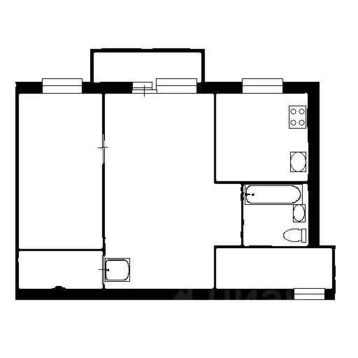 2-к кв. Башкортостан, Уфа просп. Октября, 117/1 (45.0 м) - Фото 2