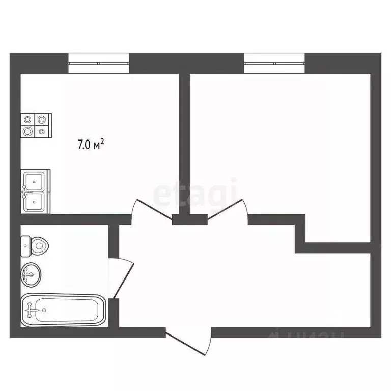 1-к кв. Владимирская область, Муром ул. Мечтателей, 4 (32.9 м) - Фото 2