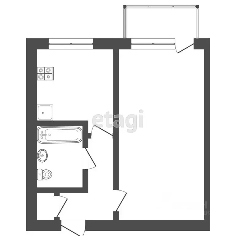 1-к кв. Мордовия, Саранск ул. Осипенко, 35А (30.5 м) - Фото 0