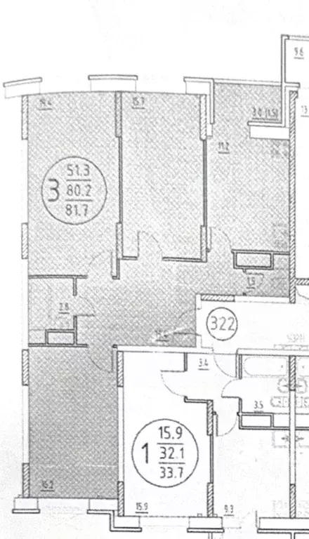 3-к кв. Московская область, Мытищи городской округ, пос. Мебельной ... - Фото 2