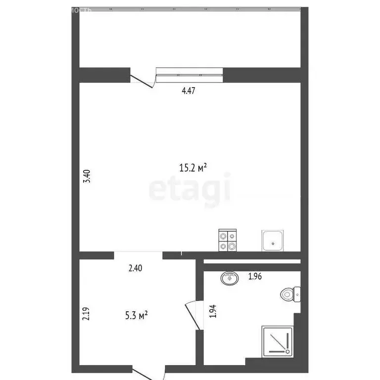 Квартира-студия: Тюмень, улица Червишевский Тракт, 47к1 (24.3 м) - Фото 1