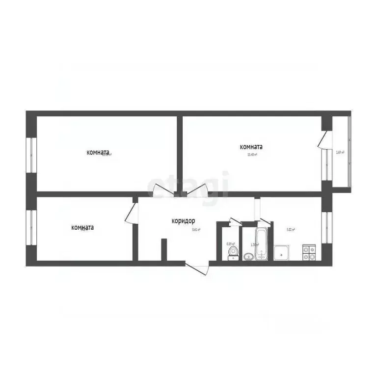 3-к кв. Камчатский край, Петропавловск-Камчатский ул. Чубарова, 5/1 ... - Фото 2