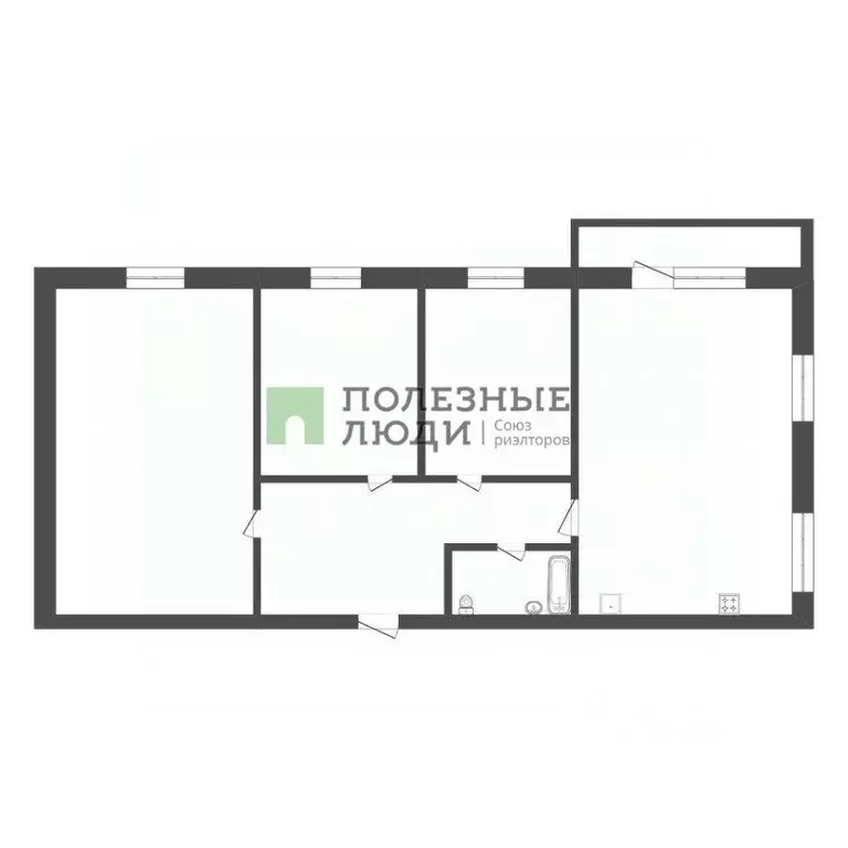 4-к кв. Томская область, Томск просп. Фрунзе, 123/1 (77.1 м) - Фото 2