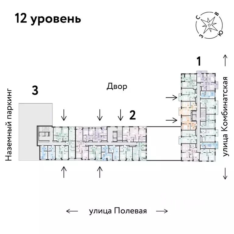 2-к кв. Тюменская область, Тюмень Полевая ул., 108 (42.9 м) - Фото 1