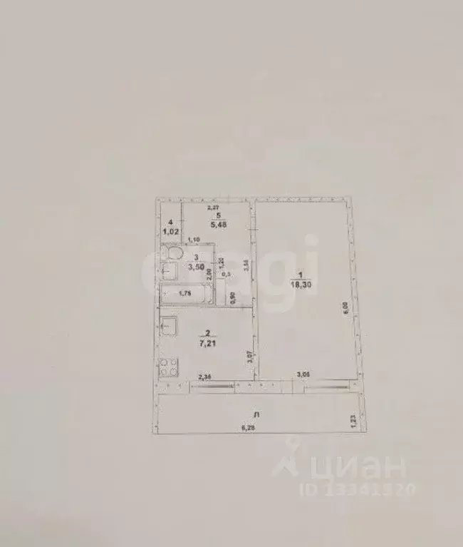 1-к кв. Ульяновская область, Ульяновск ул. Рябикова, 118 (39.4 м) - Фото 2