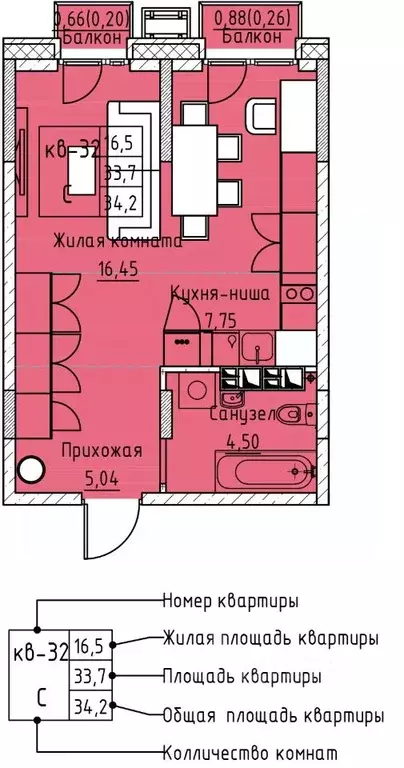 1-к кв. забайкальский край, чита просп. маршала жукова, 8 (34.2 м) - Фото 0