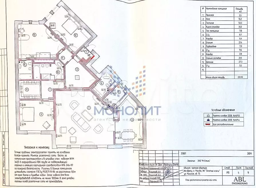 4-к. квартира, 222,1 м, 2/7 эт. - Фото 0