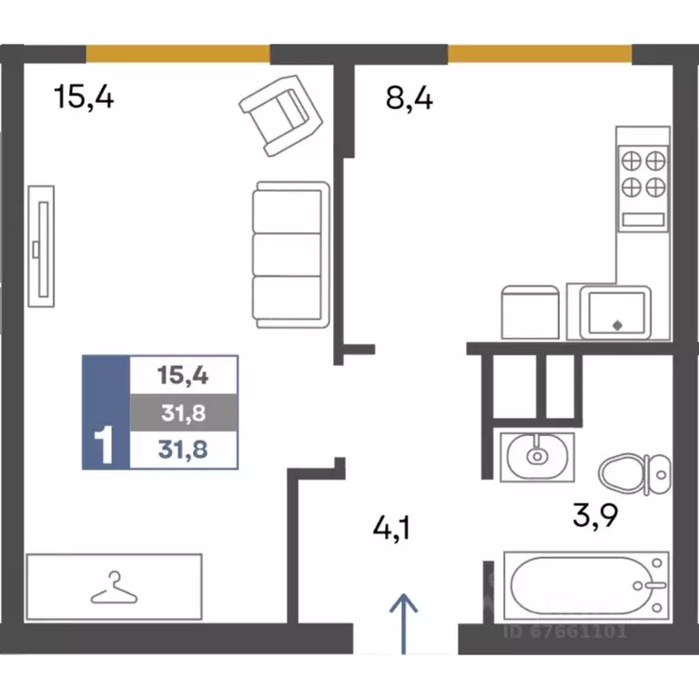 1-к кв. Крым, Симферопольский район, Добровское с/пос, с. Перевальное ... - Фото 1