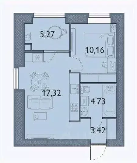 1-к кв. Брянская область, Брянский район, пос. Мичуринский, ... - Фото 0