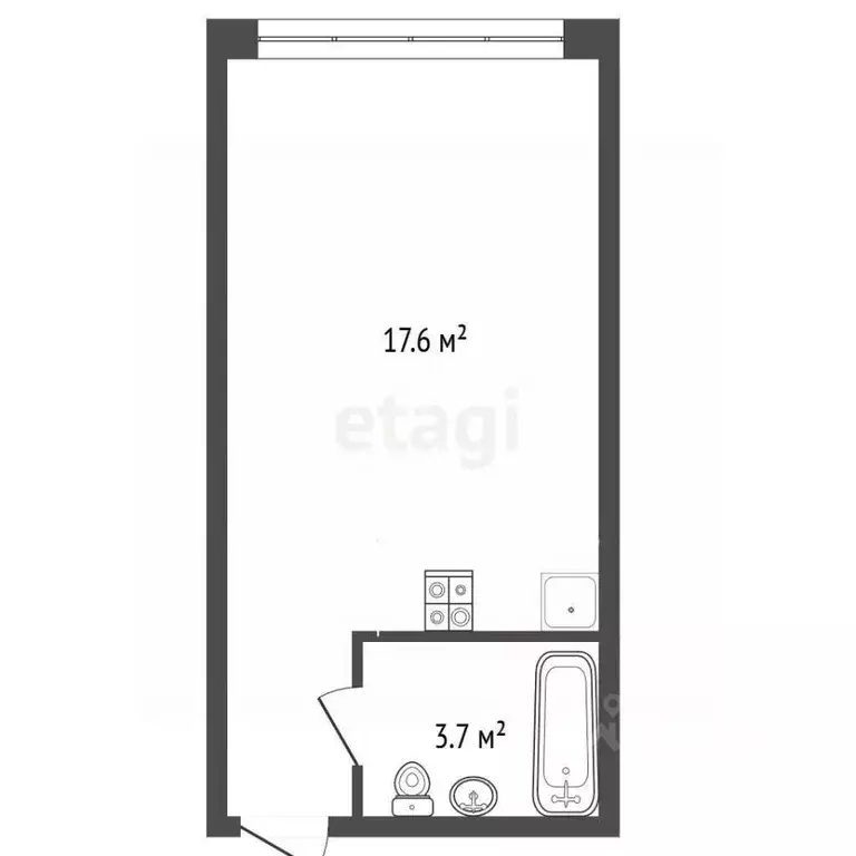 Студия Крым, Алушта Профессорский Уголок мкр,  (21.3 м) - Фото 2