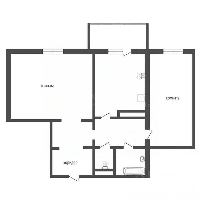 2-к кв. Тюменская область, Тюмень ул. Жуковского, 88/1 (62.0 м) - Фото 1