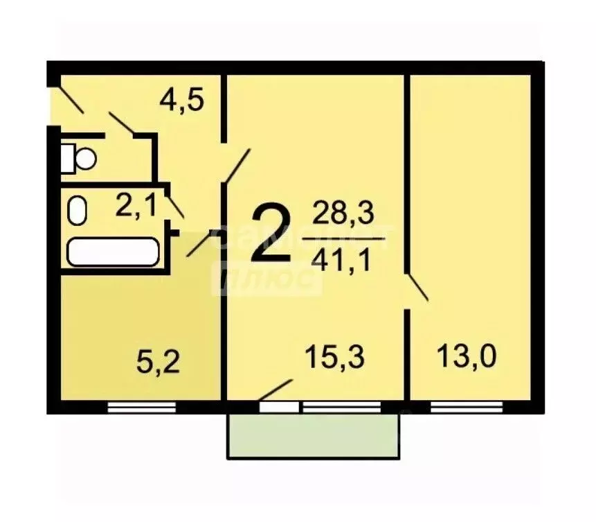 2-к кв. Москва Онежская ул., 1/2 (42.0 м) - Фото 2