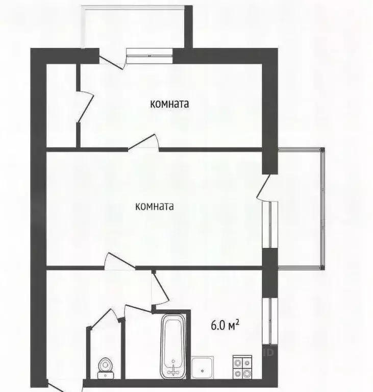 2-к кв. Севастополь просп. Генерала Острякова, 80 (47.0 м) - Фото 2
