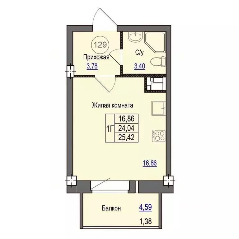 1-к кв. Псковская область, Псковский район, Завеличенская волость, д. ... - Фото 1