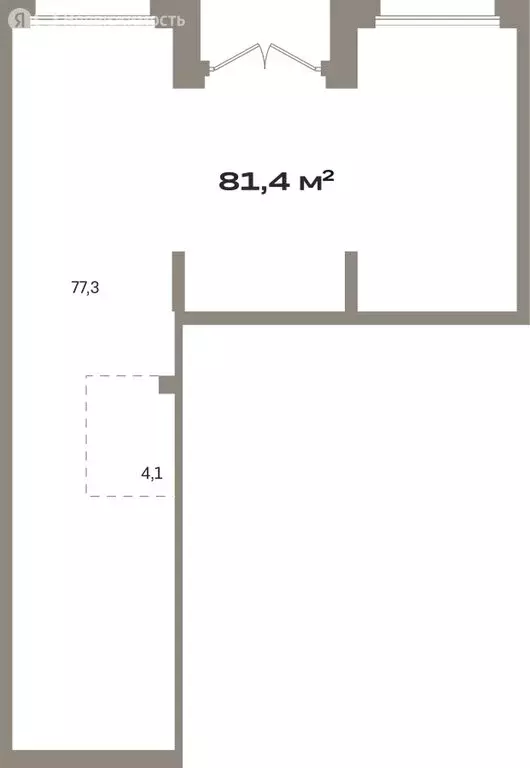 Помещение свободного назначения (81.43 м) - Фото 1