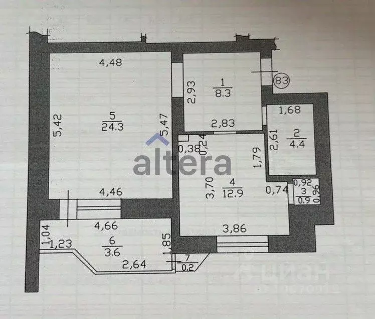 1-к кв. Татарстан, Казань Бойничная ул., 5 (50.8 м) - Фото 2