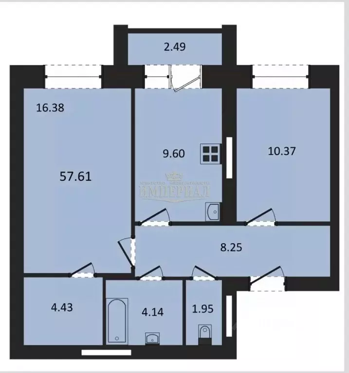 2-к кв. Марий Эл, Медведевский район, Пекшиксолинское с/пос, пос. ... - Фото 2