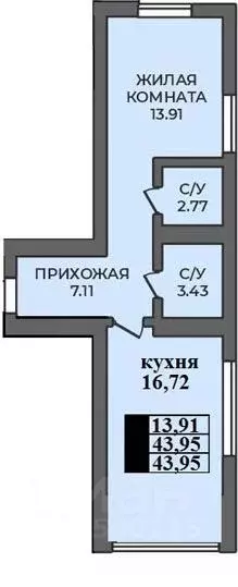 1-к кв. Оренбургская область, Оренбург Гранд Парк жилой комплекс ... - Фото 0