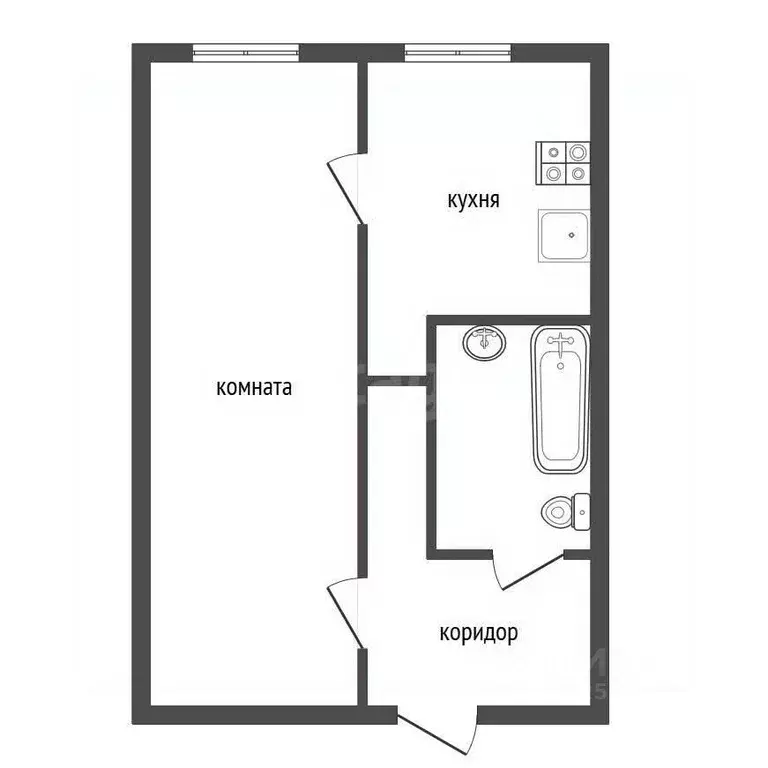 1-к кв. Воронежская область, Воронеж ул. Юлюса Янониса, 11А (47.4 м) - Фото 2