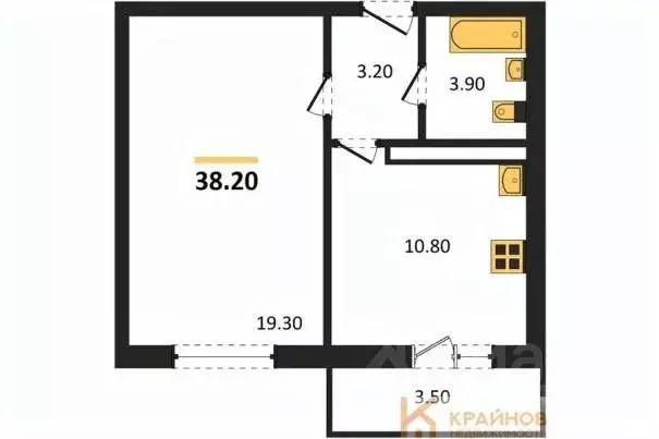 1-к кв. Воронежская область, Воронеж ул. Шидловского, 38 (38.2 м) - Фото 0