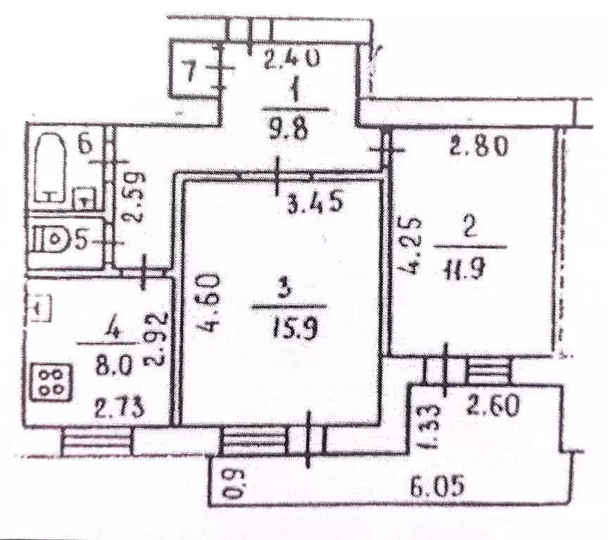 2-к кв. Крым, Симферополь ул. Обская, 3 (62.65 м) - Фото 2