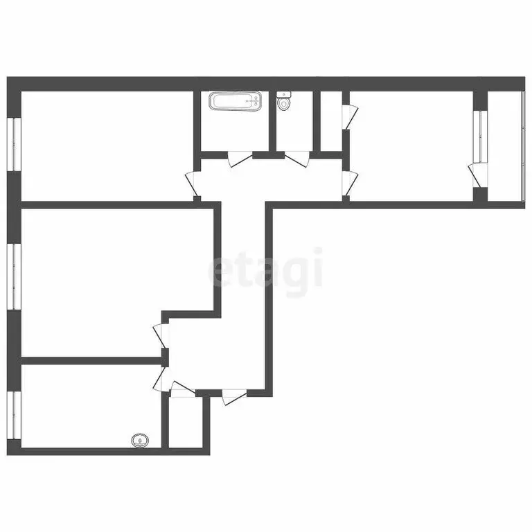 3-комнатная квартира: Томск, Сибирская улица, 102/1 (65.4 м) - Фото 0