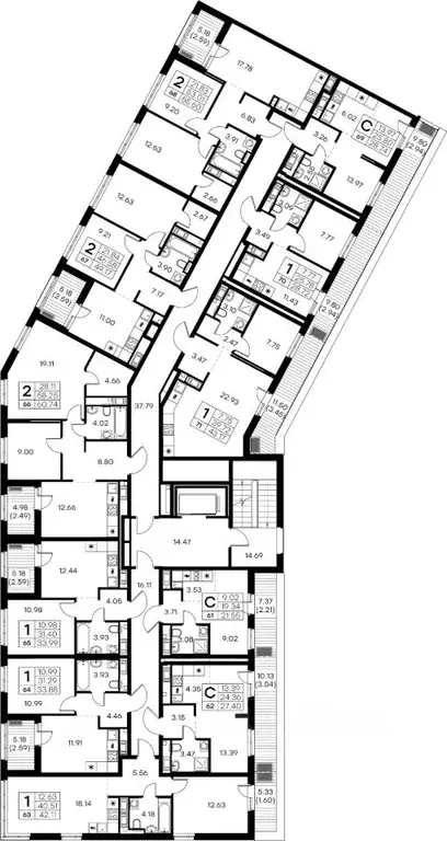 2-к кв. Санкт-Петербург ул. Шкапина, 15 (80.9 м) - Фото 1