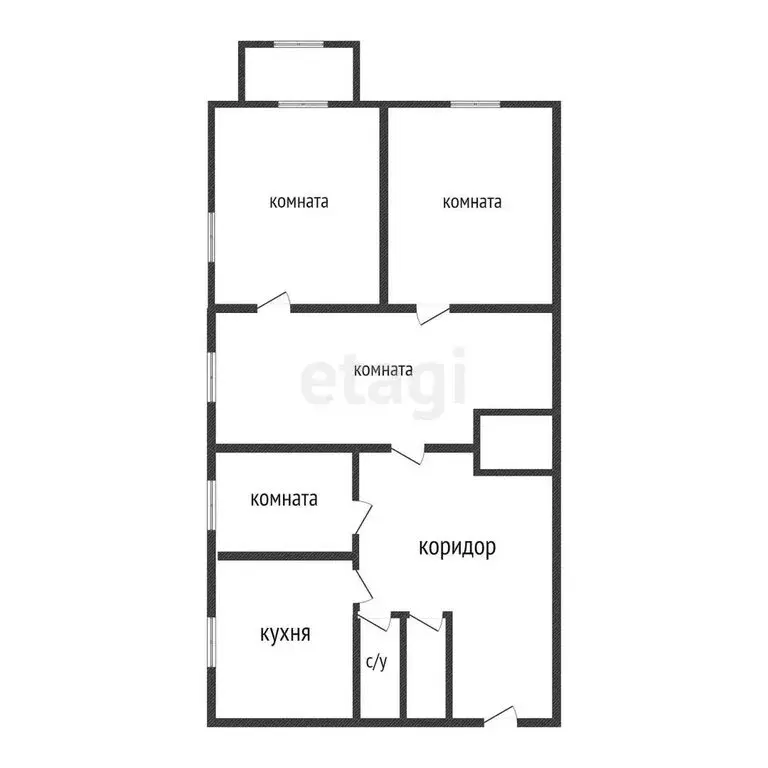 4-комнатная квартира: Кыштым, улица Ленина, 18 (61 м) - Фото 0