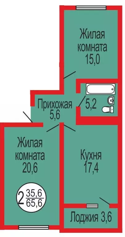 2-комнатная квартира: Оренбург, Уральская улица, 2/20 (65 м) - Фото 0