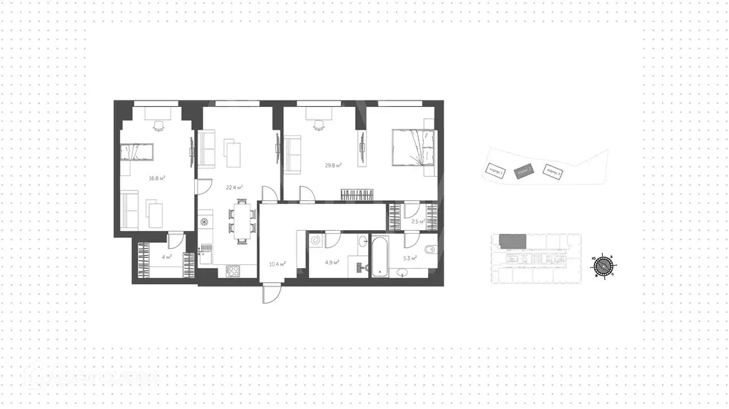 Продаётся 2-к квартира, 93.6 м - Фото 1