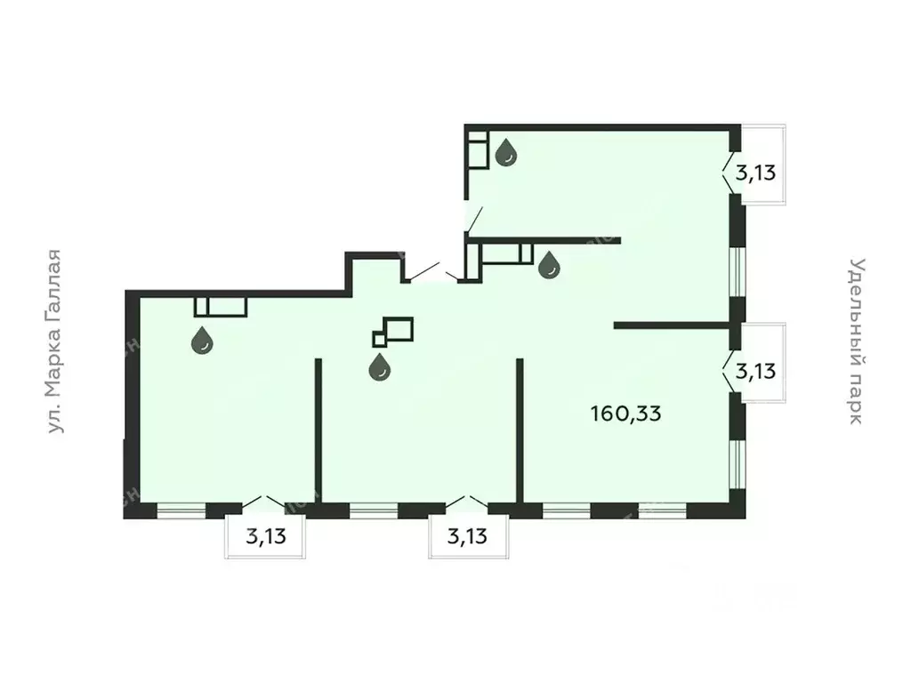 Офис в Санкт-Петербург Коломяжский просп., 19 (172 м) - Фото 2