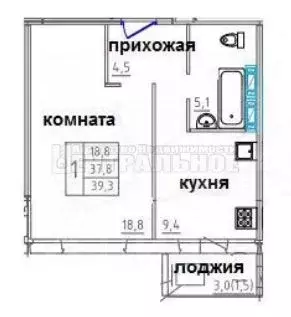 1-к кв. Смоленская область, Смоленск ул. 2-я Киевская, 20А (39.3 м) - Фото 1