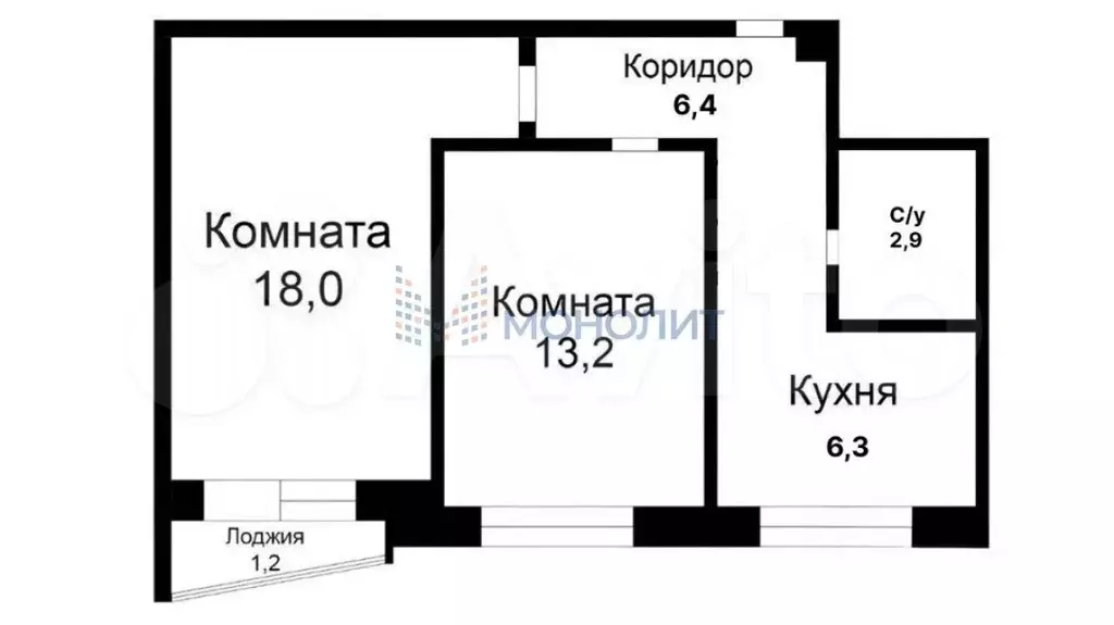 2-к. квартира, 47 м, 4/12 эт. - Фото 0