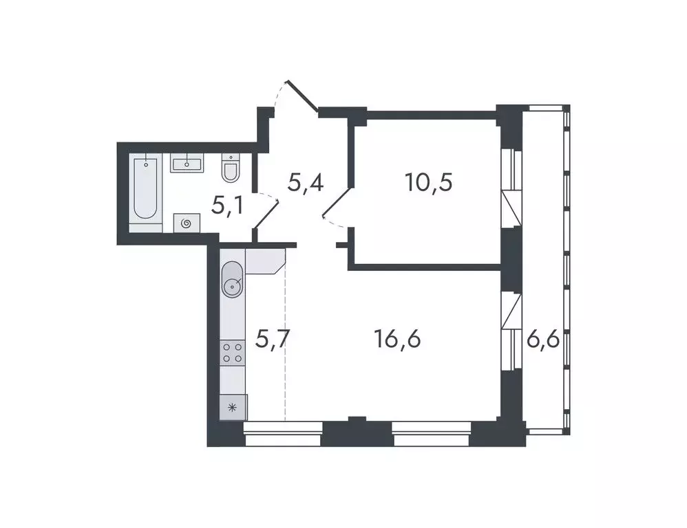 2-комнатная квартира: Киров, Чистопрудненская улица, 13 (49.9 м) - Фото 0