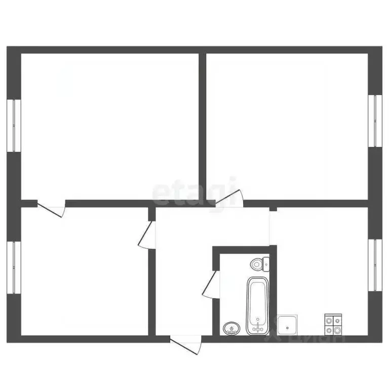 3-к кв. Белгородская область, Ивня рп ул. Калинина, 9 (59.5 м) - Фото 1
